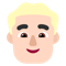 Man- Light Skin Tone- Blond Hair emoji on Microsoft